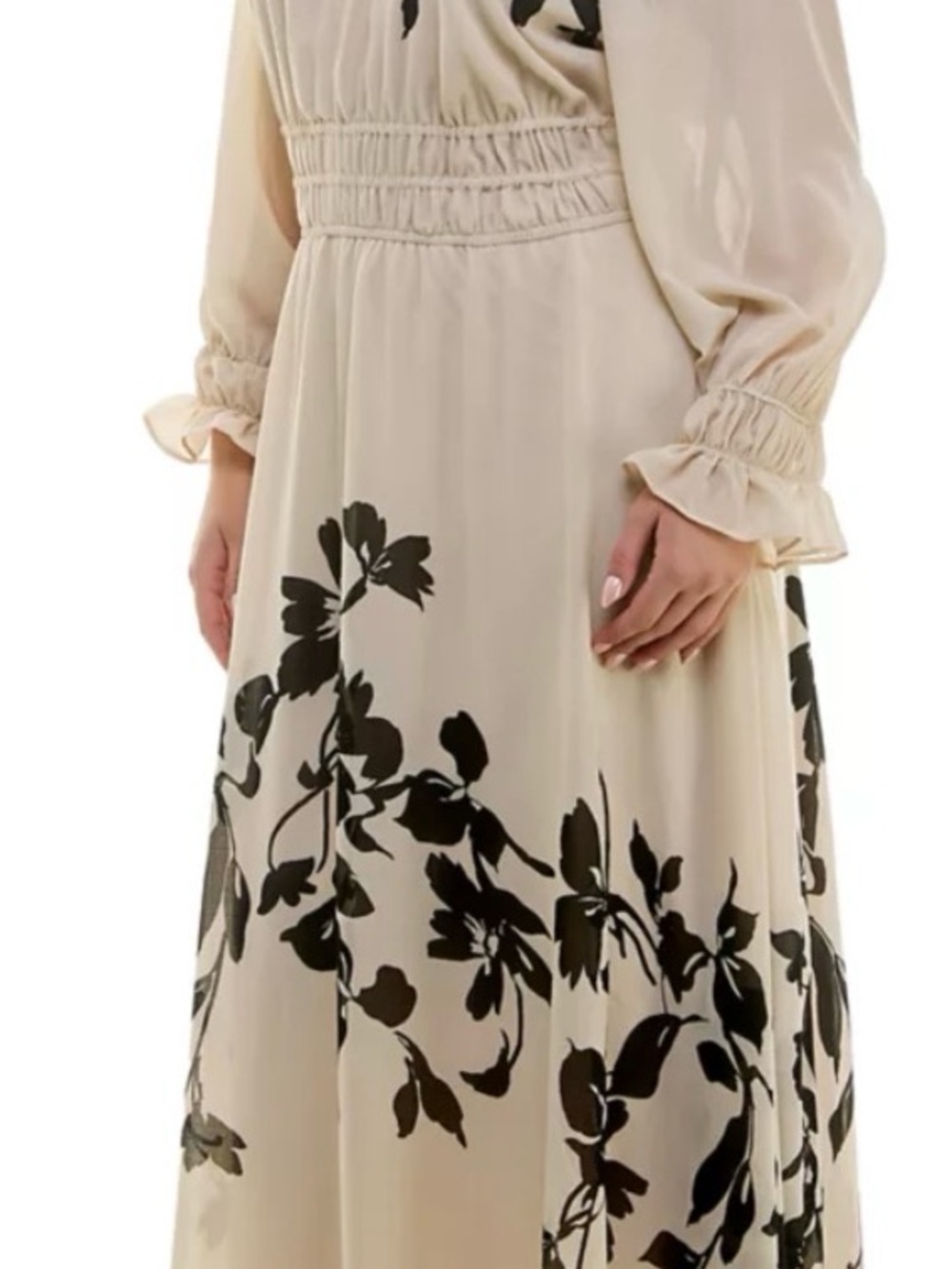 Evening Dress Peasant Sleeve Dress V-Neck